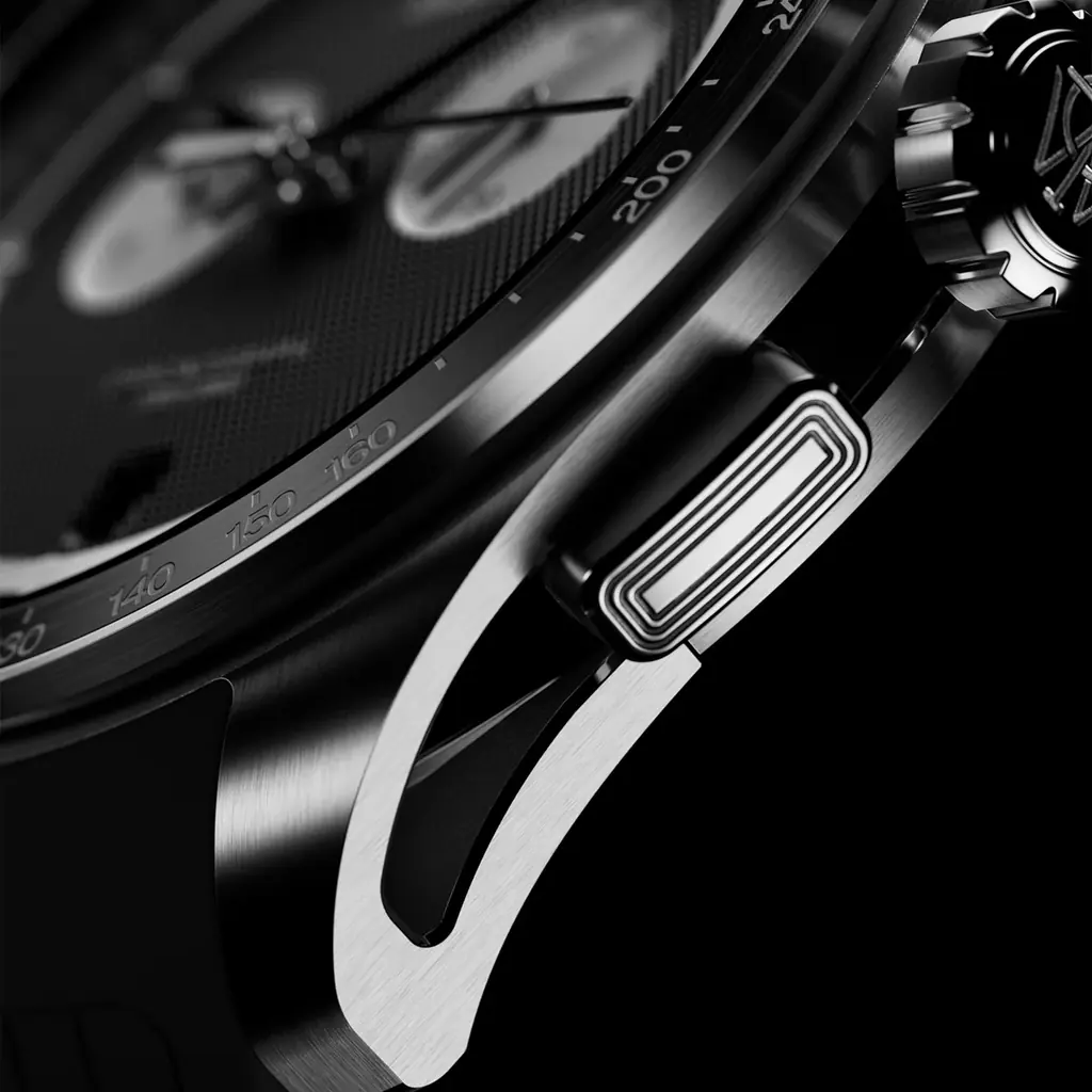 TIMEX史上最高峰のデザイン哲学を体現する「TIMEX ATELIER（タイメックス アトリエ）」から、初のクロノグラフが登場。チタンケースとスイス製ムーブメントを搭載した、ブランドの本気時計。 画像 10