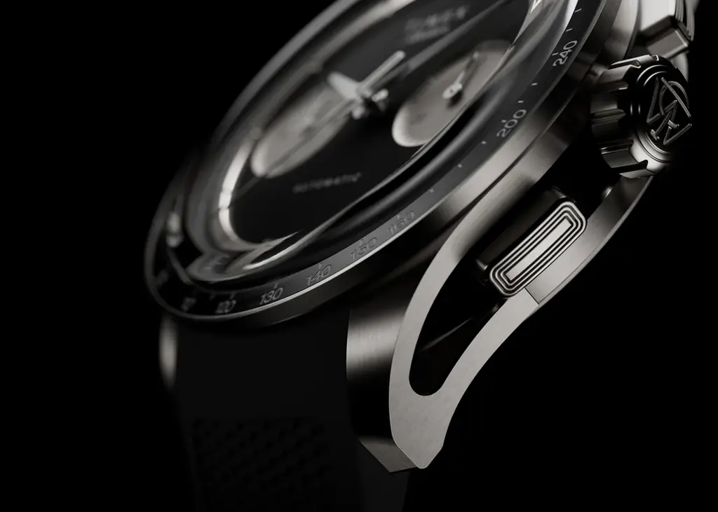 TIMEX史上最高峰のデザイン哲学を体現する「TIMEX ATELIER（タイメックス アトリエ）」から、初のクロノグラフが登場。チタンケースとスイス製ムーブメントを搭載した、ブランドの本気時計。 画像 7