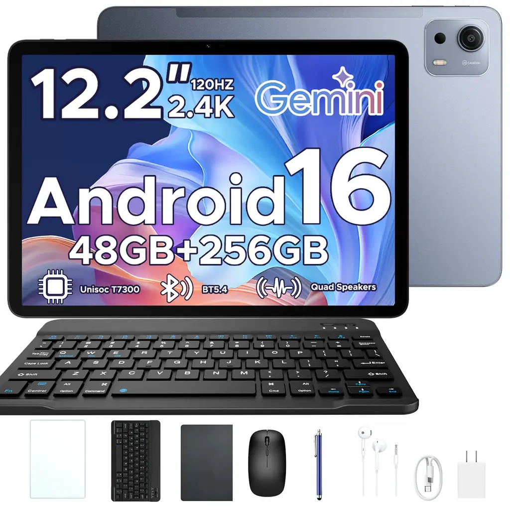 【アマゾンタイムセール】Android 16搭載「P12PLUS」が約29％OFF。12.2インチ・2.4K・120Hz対応タブレットが32,900円、さらにAmazonポイント2倍還元 画像 2