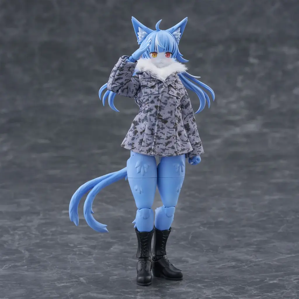 【本日14時予約開始】静岡ホビーショーで大バズりのミリけもキャラ『おまねこ』が、アオシマ「けもプラ」シリーズで待望のプラモデル化決定！ 画像 15
