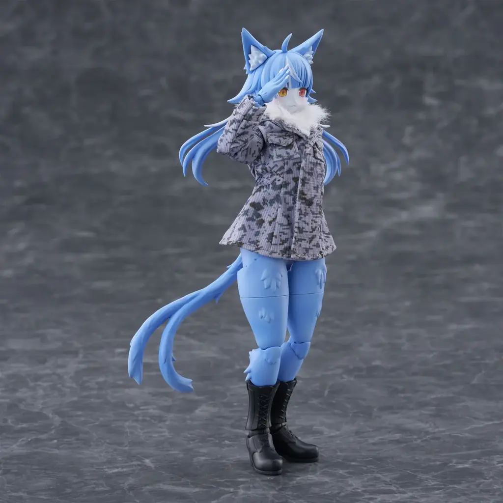 【本日14時予約開始】静岡ホビーショーで大バズりのミリけもキャラ『おまねこ』が、アオシマ「けもプラ」シリーズで待望のプラモデル化決定！ 画像 16