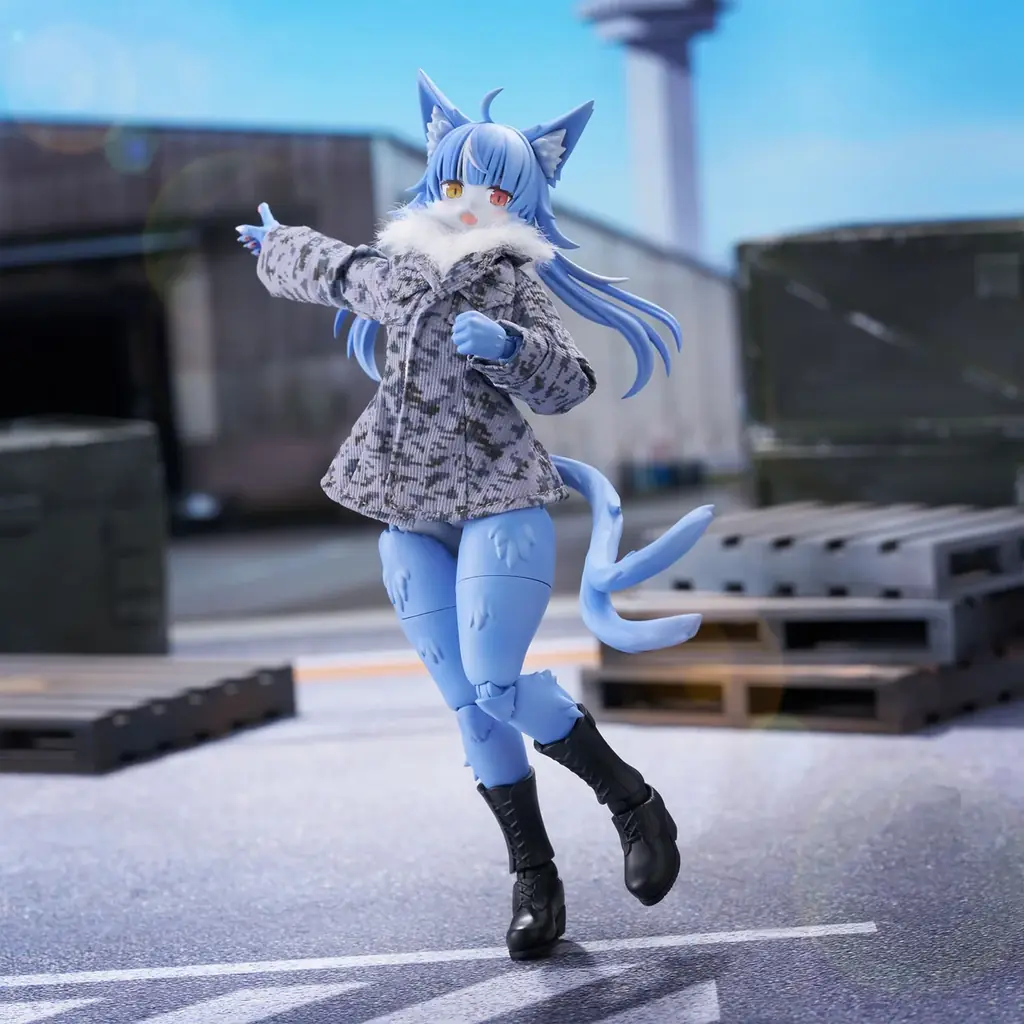 【本日14時予約開始】静岡ホビーショーで大バズりのミリけもキャラ『おまねこ』が、アオシマ「けもプラ」シリーズで待望のプラモデル化決定！ 画像 25