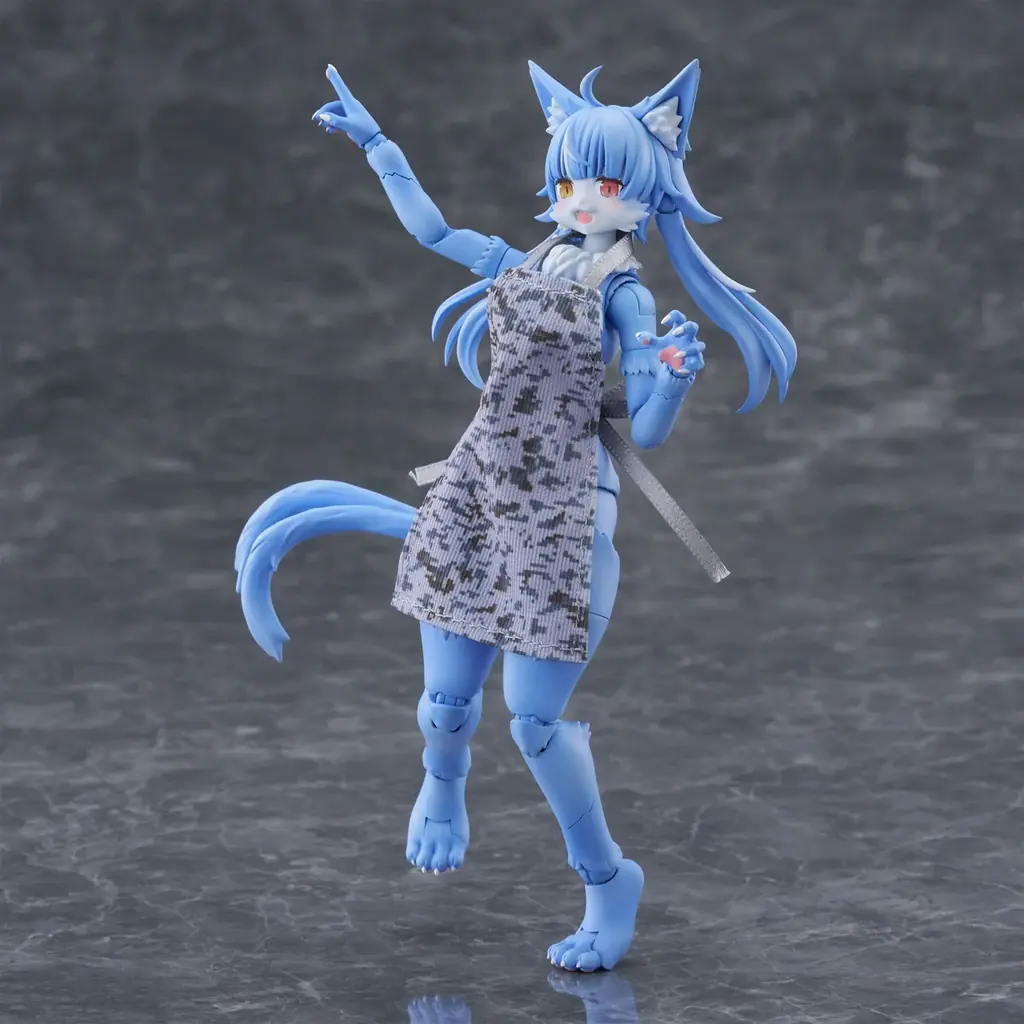 【本日14時予約開始】静岡ホビーショーで大バズりのミリけもキャラ『おまねこ』が、アオシマ「けもプラ」シリーズで待望のプラモデル化決定！ 画像 3