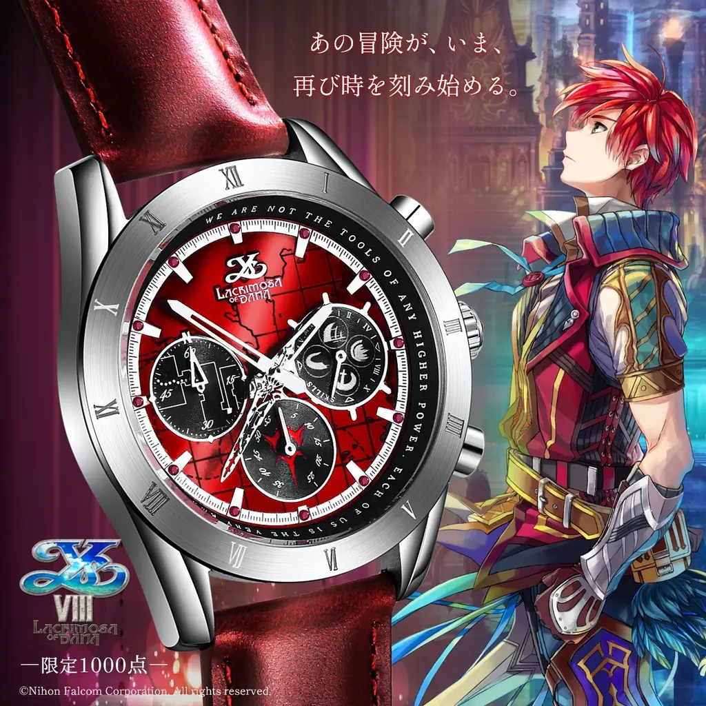 2016年7月21日の発売から10周年。『イースVIII -Lacrimosa of DANA-』アドルモデルとダーナモデルをモチーフにしたクロノグラフ腕時計がついに一般販売開始 画像 2