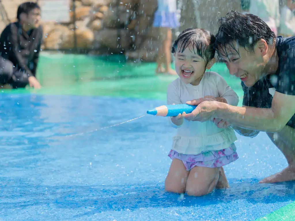 【水遊び】夏はやっぱり水遊び！3,500羽のアヒルと共に ～じゃぶじゃぶ広場～ 【ハーベストの丘】 画像 3