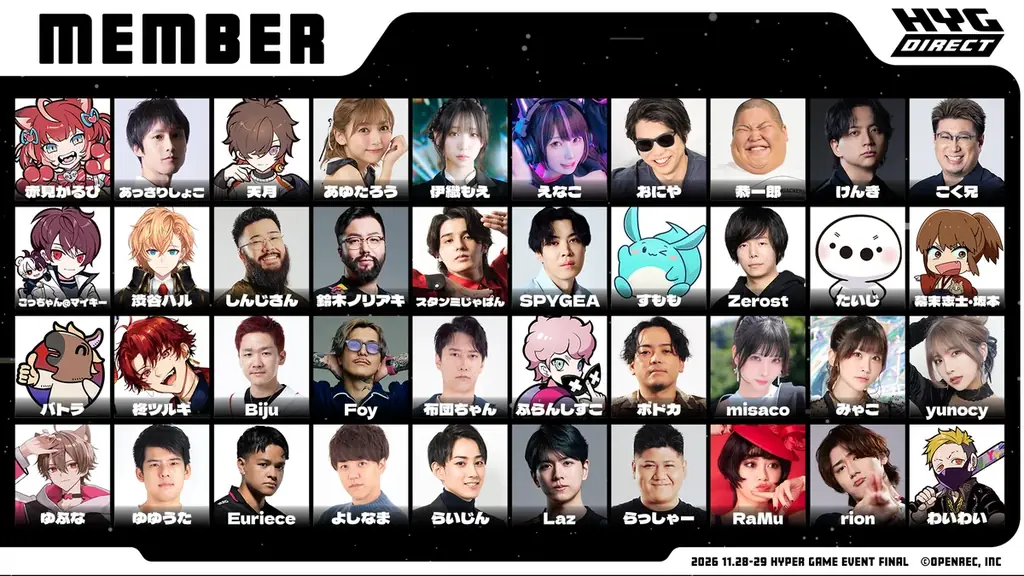 「配信者ハイパーゲーム大会FINAL」出演者・チケット情報を発表！ 画像 3