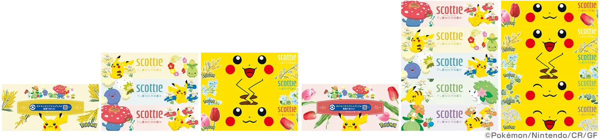 スコッティからポケモンデザイン！ティシュー、ペーパーふきん、ウェットティシューを７月27日より発売 画像 2