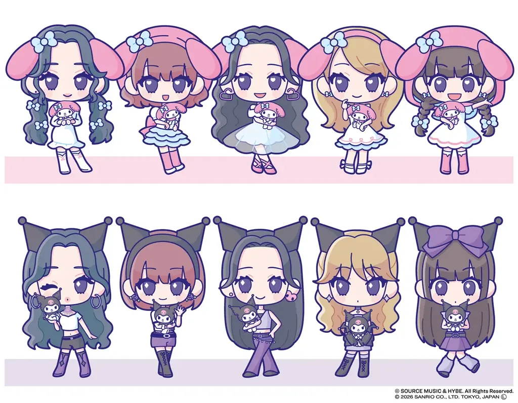 LE SSERAFIMとマイメロディ＆クロミがコラボレーション！サンリオ描き下ろしデザインを使用したフリュープライズが登場！ 画像 2
