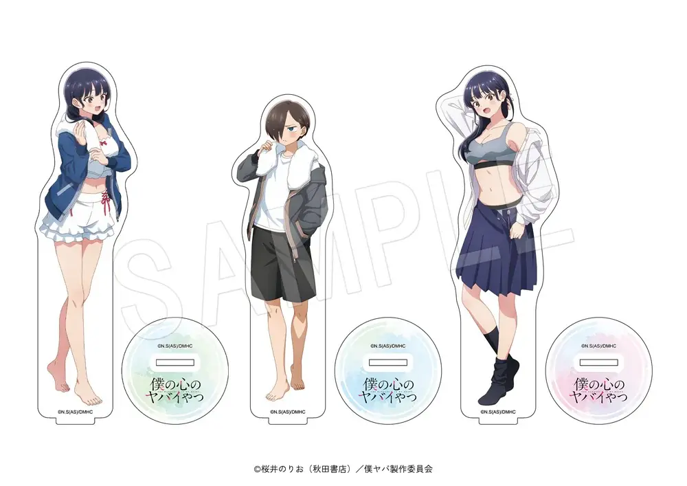 TVアニメ「僕の心のヤバイやつ」より、“お風呂上がり&お着替え”がテーマの描き下ろしイラストを使用した新作グッズが「コミックマーケット108」で登場！中外鉱業ブースにて販売決定！ 画像 3