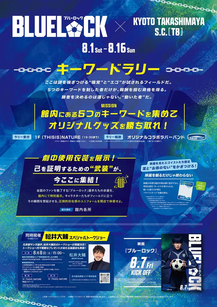【今年の夏は、T8で青い熱狂に包まれろ！】映画『ブルーロック』×京都髙島屋S.C.［T８］ 画像 2