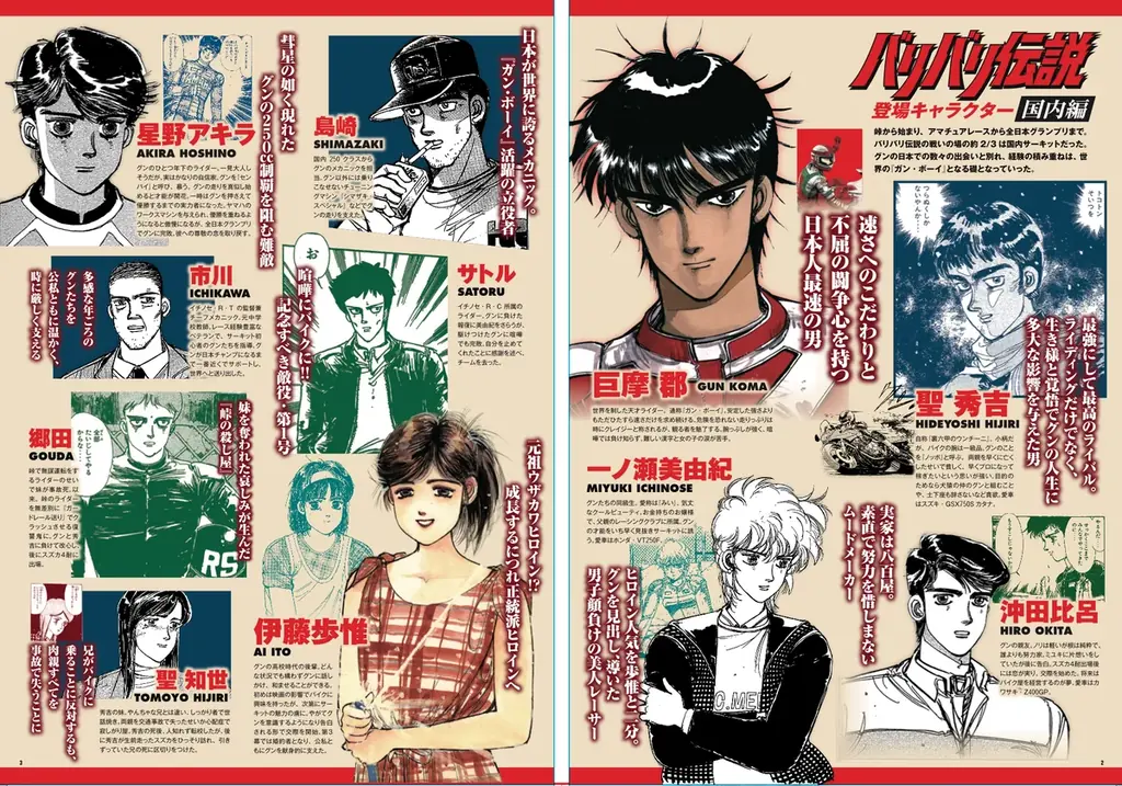不朽の名作バイク漫画「バリバリ伝説」のクリアファイルとポスターを兼ねた小冊子を組みあせた「クリアファイルブック」が新発売！ 画像 5