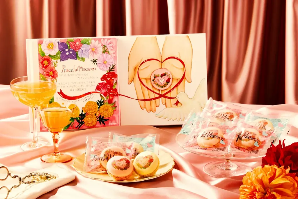 【ブールミッシュ×鴨志田和泉】花が心を彩り、鳩が想いを届ける。「ピースフルマカロン」プロジェクト　新デザインが8月2日(日)から販売開始！ 画像 1