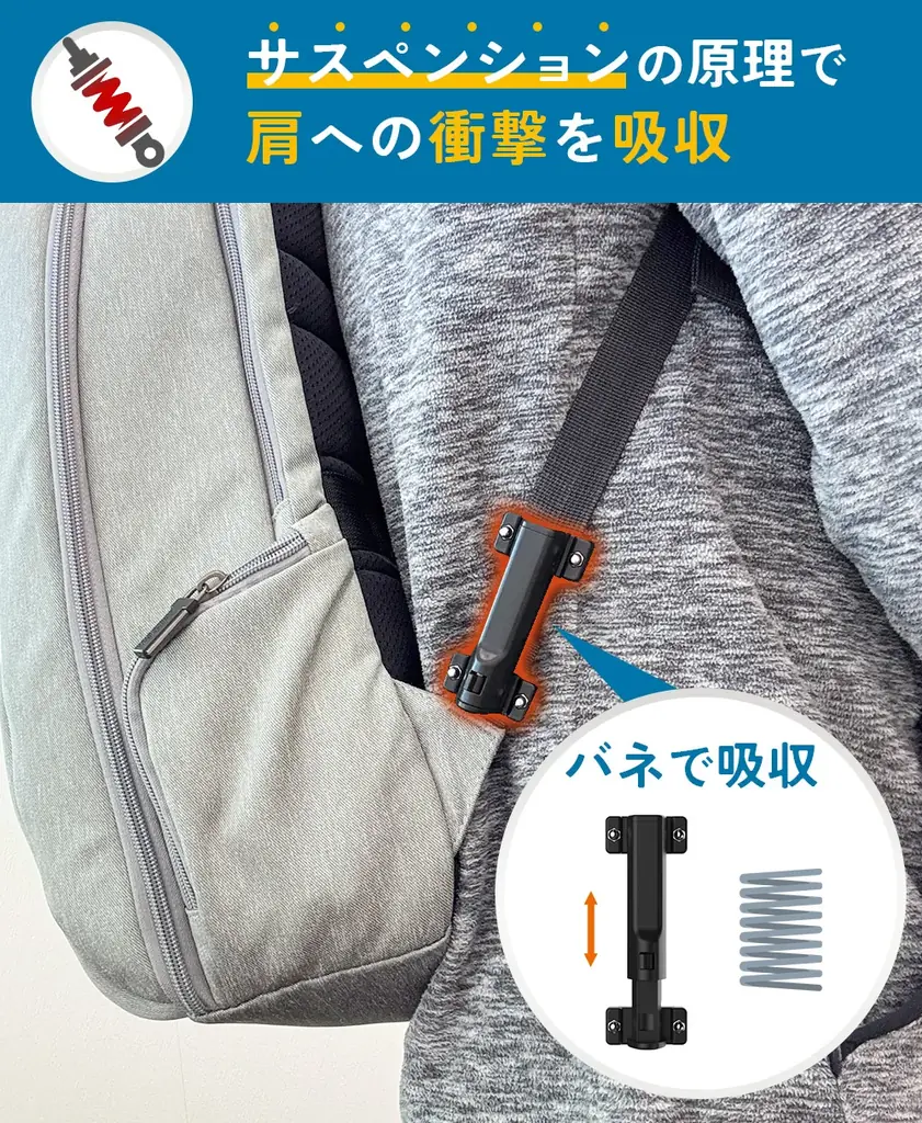 「Makuakeで応援購入総額1,425%達成」重量級リュックにも対応。耐荷重40kgの固定ネジ式ショルダーサスペンション「BEETLE HARD」を楽天市場で一般販売開始 画像 2