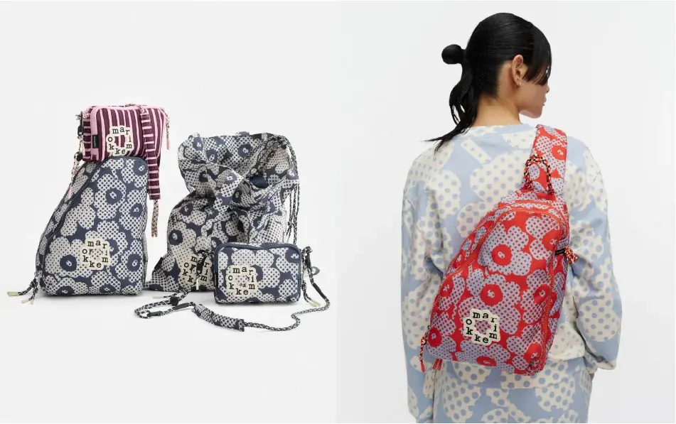 [マリメッコ]マリメッコ キオスキより、アイコニックな「Onni bag」シリーズに新型ボストンバッグとメッセンジャーバッグが登場。軽やかなレイヤーと高揚感を届けるアクティブウェアもラインナップ。 画像 2