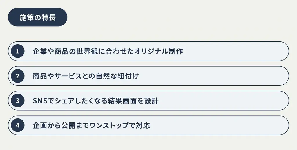 「おみくじ・占い・脳トレ」などの体験型コンテンツ制作に対応　診断コンテンツ制作サービスの対応範囲を拡大 画像 3