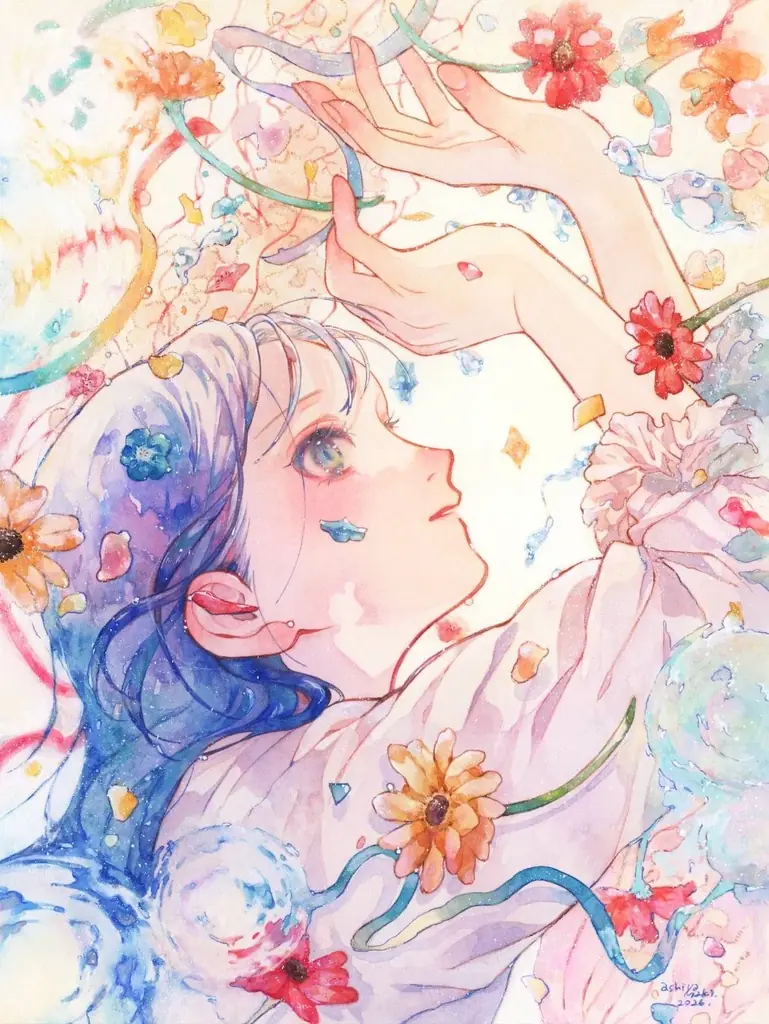 芦屋マキ個展「深部彩温」透明水彩で描く温度感