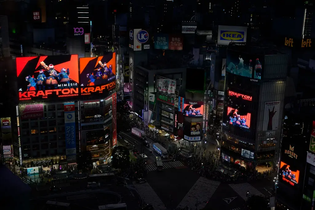KRAFTON、渋谷で16タイトルを大型ビジョン放映