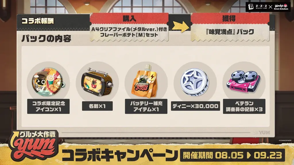 大人気 都市ファンタジーアクションRPG『ゼンレスゾーンゼロ』とコラボ！限定ポテトフレーバー「味覚満点BBQスペアリブ味」登場！A4クリアファイルコラボセット販売！ 画像 3