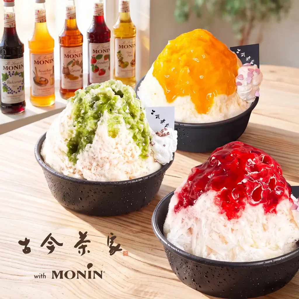 【8/3より名古屋駅に期間限定OPEN】老舗かき氷店のふわふわかき氷 × 世界で愛されるシロップブランド「MONIN（モナン）」初コラボ店「古今茶家STAND with MONIN」 画像 1
