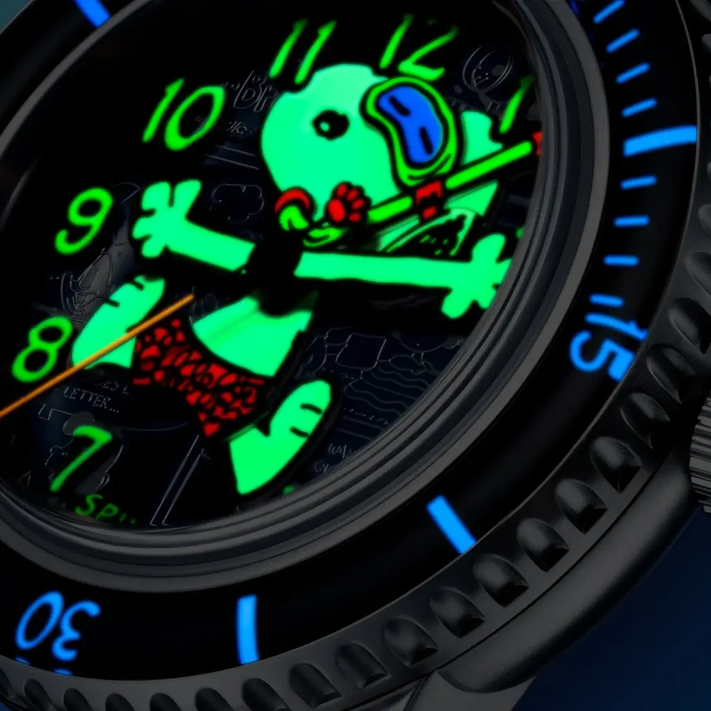 SPINNAKER、初のPEANUTSコラボレーション。スヌーピーの本格ダイバーズウォッチ「PEANUTS SNOOPY　SEASIDE SNORKEL LIMITED EDITION」が登場 画像 10