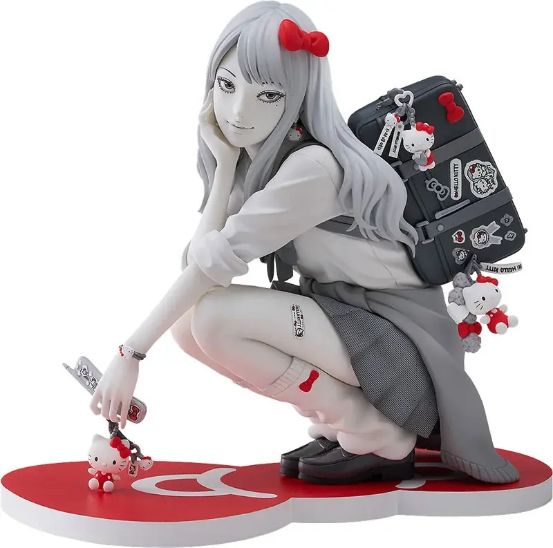 ホラー漫画の鬼才、伊藤潤二が描く『富江』と、ハローキティによる話題のコラボレーションイラストがフィギュア化。あみあみにて予約受付中。 画像 3