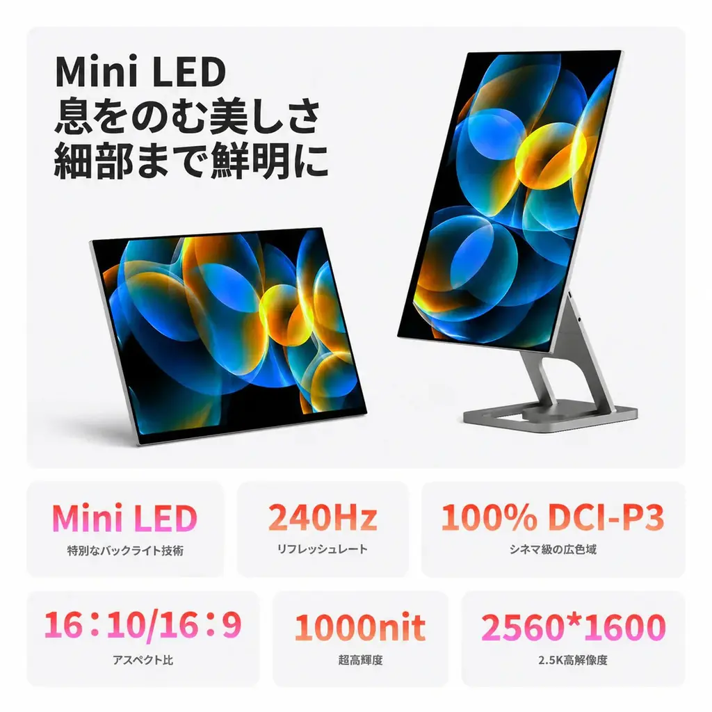 【本日最終日！】EHOMEWEI最新モニターが先行販売実施中！「TM-160PW」先行販売が本日で終了 画像 3