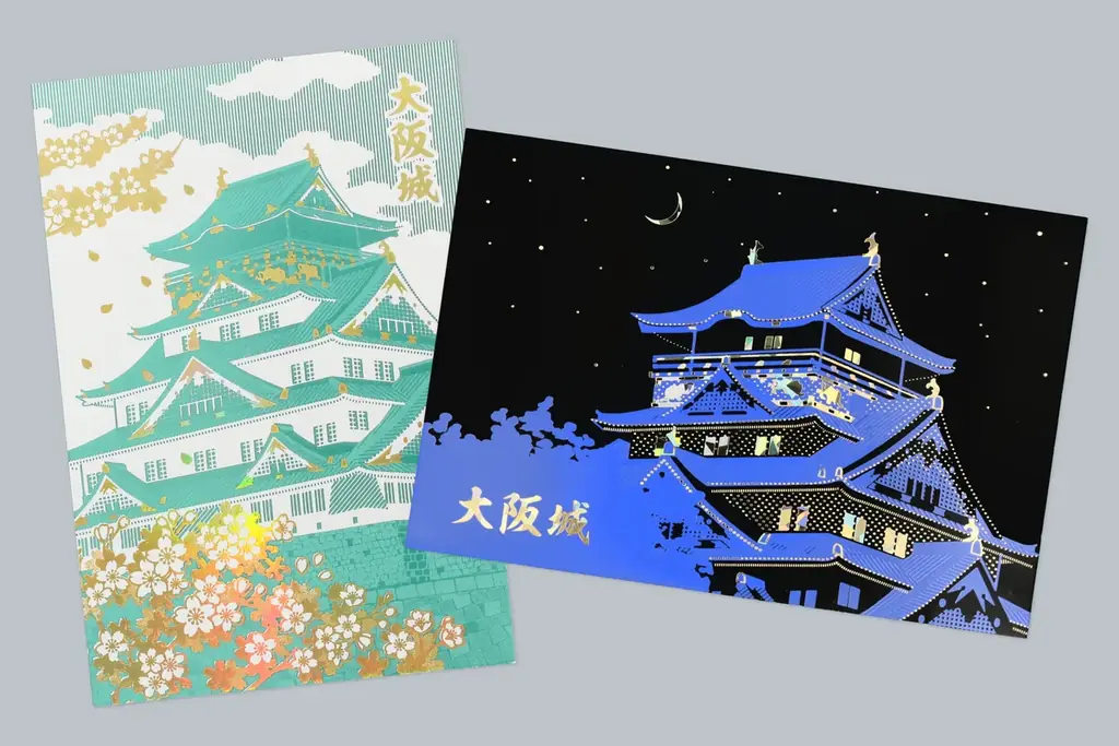 【新商品】箔押しブランド「ROKKAKU」の『日本名所シリーズ』より「大阪城」「東京駅丸の内駅舎」「日光東照宮」が新登場！全面箔押しのポストカードを販売開始いたします 画像 2
