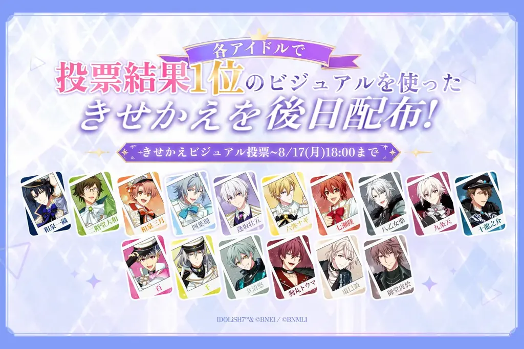 Simeji×アイドリッシュセブン きせかえ投票で限定配布