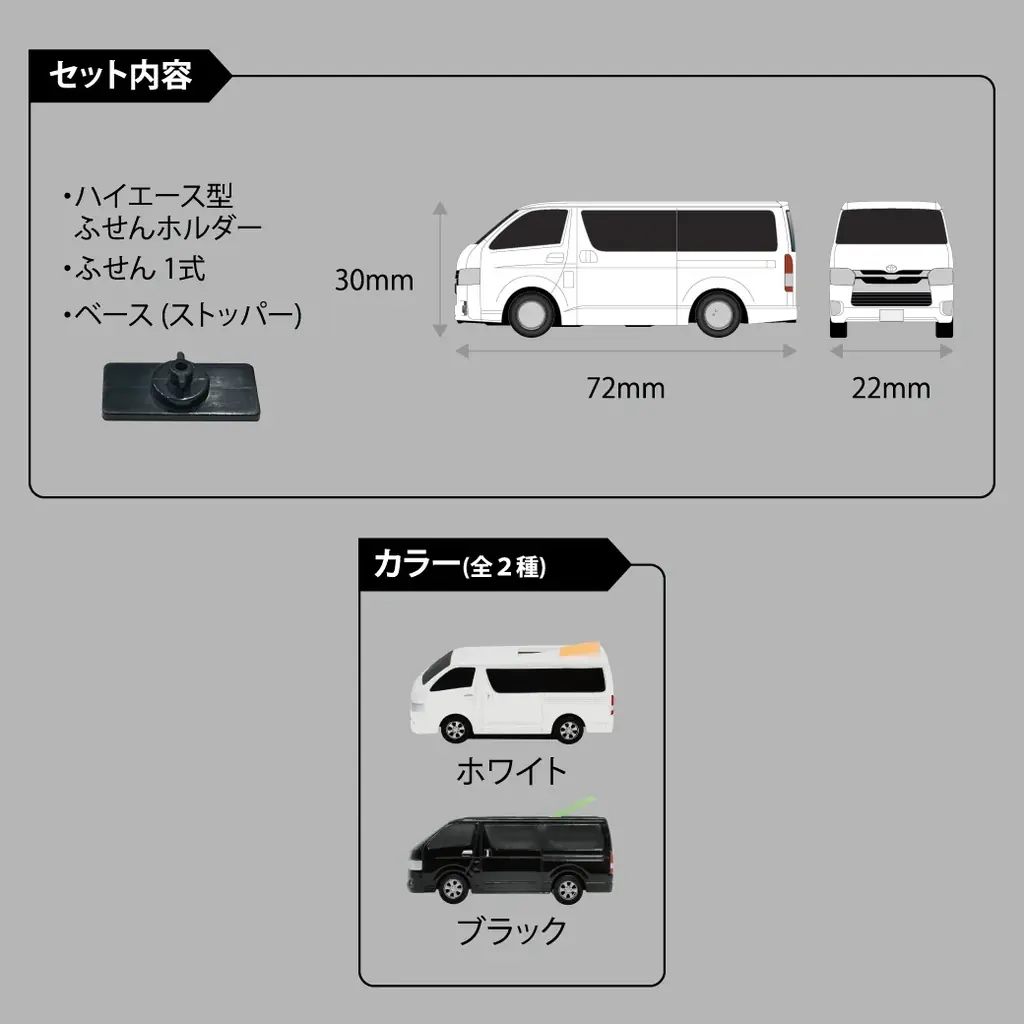 デスクにハイエースがやってきた！！「ハイエース型ふせんホルダー」Amazonで一般販売開始。「付箋」を楽しく使えるアイテム。 画像 11