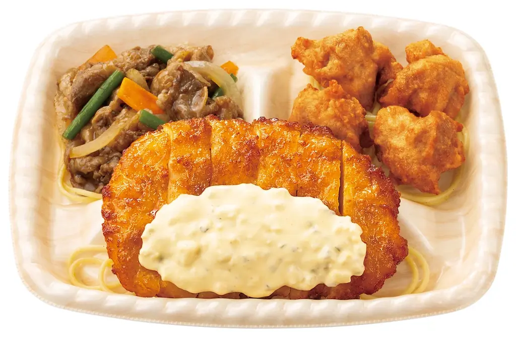 「ほっともっと」2人で楽しめる、3種のおかず！『チキン南蛮シェア盛プレート』『チキン竜田シェア盛プレート』新発売 画像 2