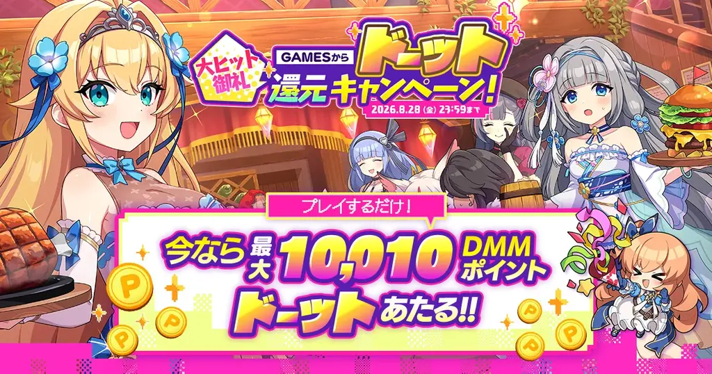 ドットアビス大ヒット記念、DMMで還元＆ログイン特典