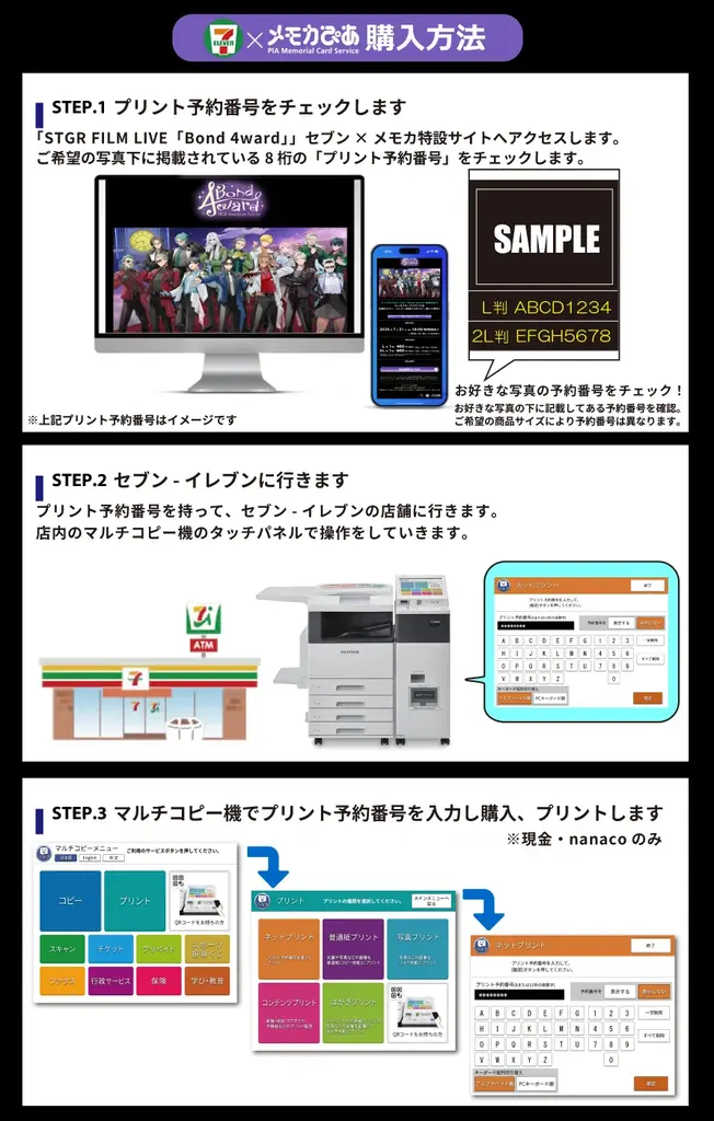 「STGR FILM LIVE『Bond 4ward』」のキャラクターブロマイドがセブン‐イレブンのマルチコピー機に登場　メモカぴあにて販売開始！ 画像 12