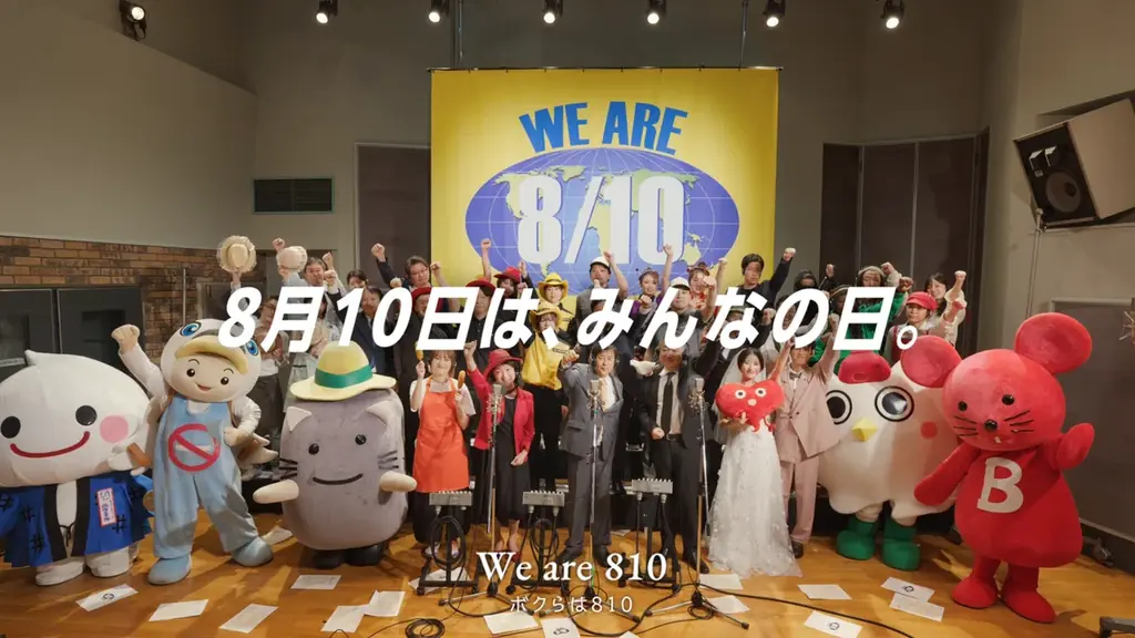 イエローハット、ハトのマークの引越センター、レッドハットを筆頭に＼ 過去最大規模のハットや810に関連する企業・団体が大集合！／新TVCM 「ボクらは810」篇 8月4日(火)公開 画像 2