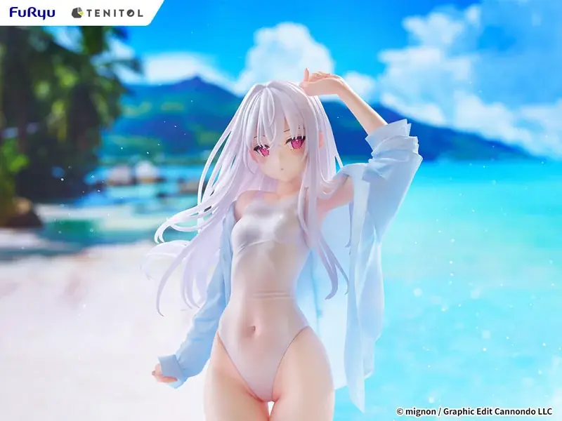 mignon先生が描くオリジナルキャラクター「shiro」がSwimsuit ver.になりフィギュア化。あみあみにて予約受付中。 画像 1