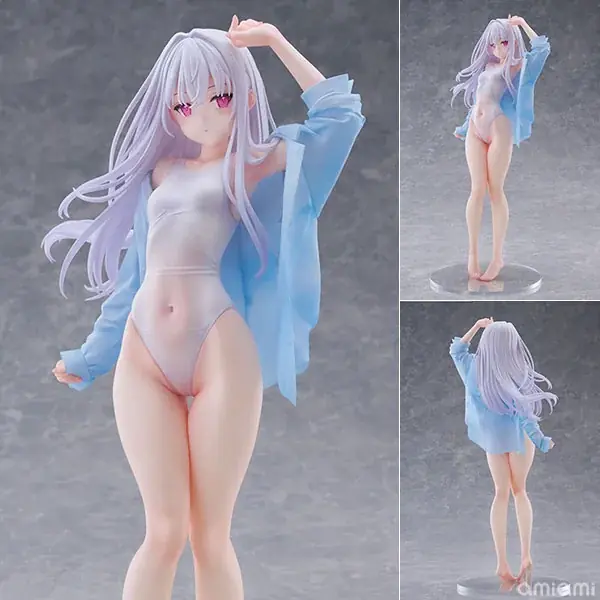 mignon先生が描くオリジナルキャラクター「shiro」がSwimsuit ver.になりフィギュア化。あみあみにて予約受付中。 画像 2