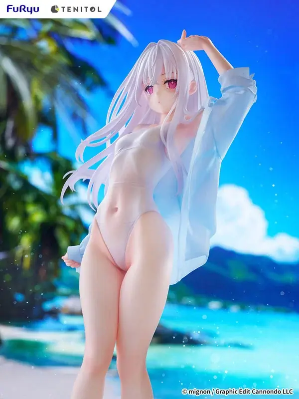 mignon先生が描くオリジナルキャラクター「shiro」がSwimsuit ver.になりフィギュア化。あみあみにて予約受付中。 画像 5