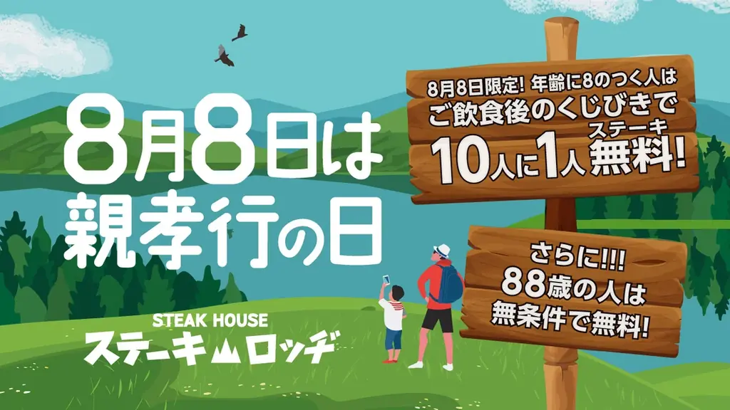 8月8日限定｜ステーキロッヂ秋葉原で88歳はステーキ無料