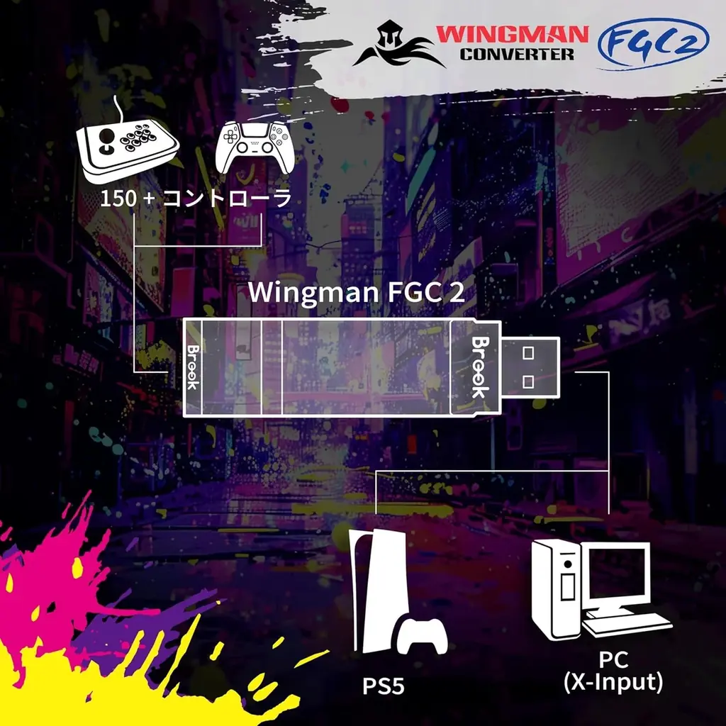 【8月楽天お買い物マラソン】EVOアワード受賞の超低遅延コンバーター『Brook Wingman FGC2』が期間限定特別価格｜愛用アケコンがPS5でそのまま使える 画像 4