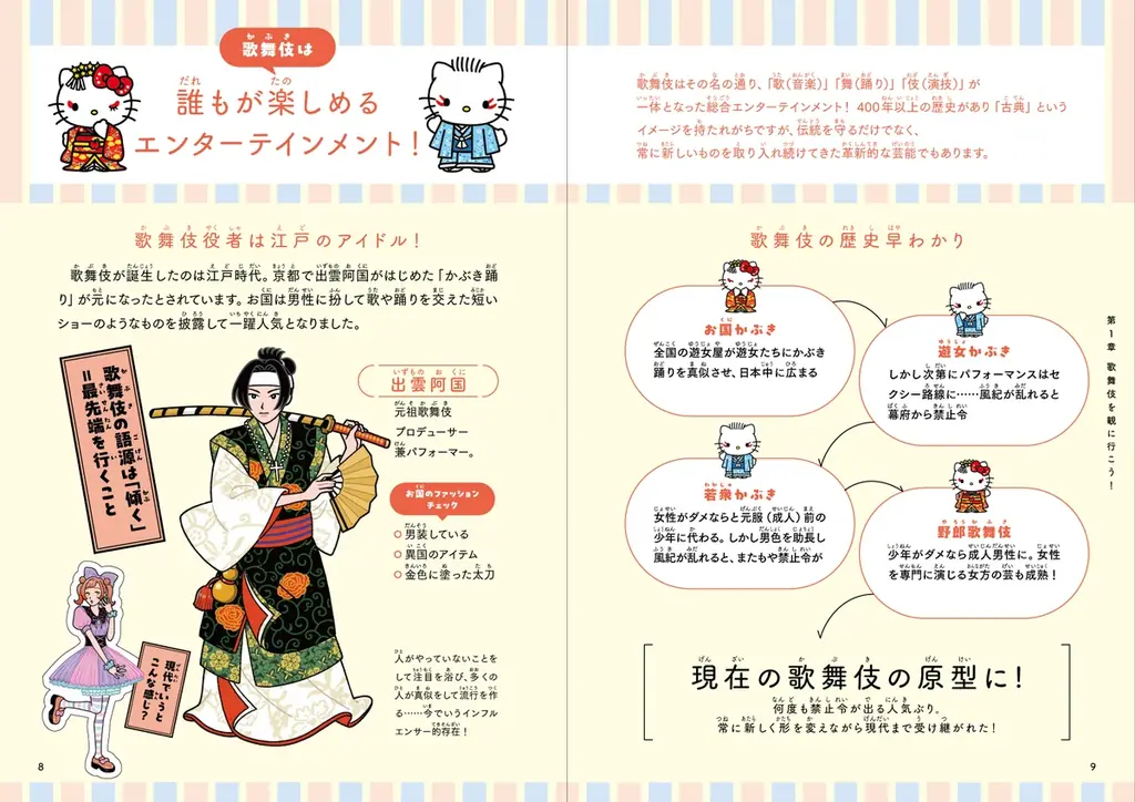 予約開始から「かわいい！」と話題★　『サンリオキャラクターズと学ぶ！はじめての歌舞伎』表紙解禁！ 画像 3