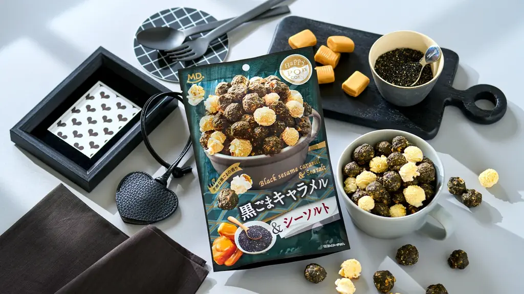 9/1発売｜黒ごまキャラメル＆塩の新ポップコーン