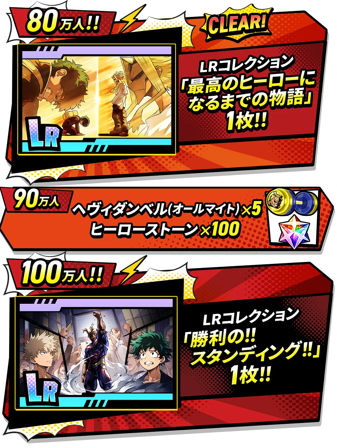 アニメ『僕のヒーローアカデミア』新作アプリゲーム『僕のヒーローアカデミア UNITED SURVIVAL』（略称「ヒロサバ」）が事前登録者数80万を突破！追加報酬も決定！いよいよ明日8月6日リリース！ 画像 2