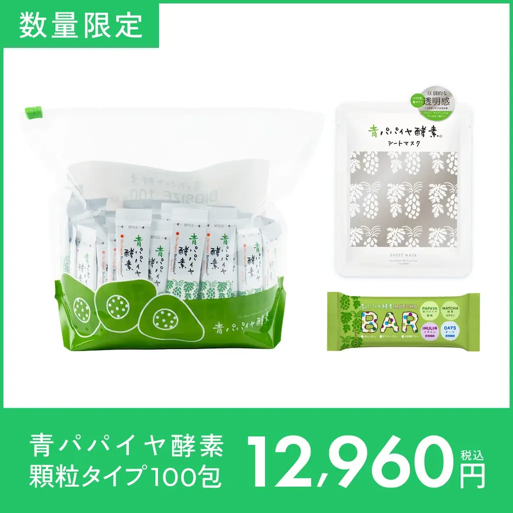 【8月8日はパパイヤの日】「酵素の宝庫」青パパイヤで夏の身体と肌を労わる、特別な限定セットが8/7(金)より登場 画像 2
