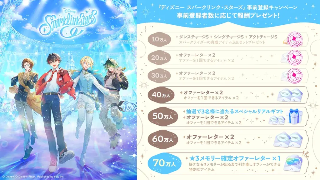 『ディズニー スパークリンク・スターズ』メインビジュアル公開＆ストア事前登録＆事前登録キャンペーン開始！ 画像 3