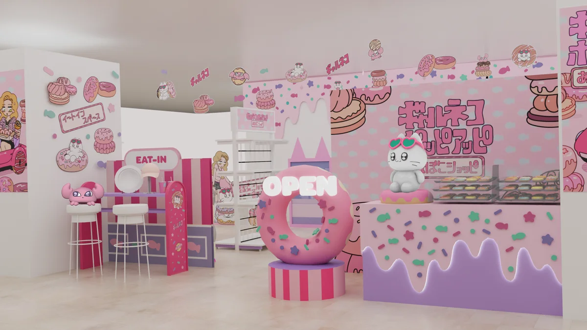 ギャルに憧れるネコ「ギャルネコ」が全国4都市を巡回！ドーナツ＝“あなぼこ” がテーマのポップアップを9月より順次開催 画像 8