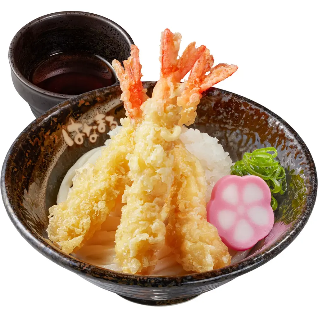 8月7日は「はなまるうどんの日」～大海老天を3本のせた「はなまる感謝うどん」特別価格の870（はなまる）円で期間限定発売！さらに、サンリオキャラクター「はなまるおばけ」と初コラボで夏休み企画も満載～ 画像 2