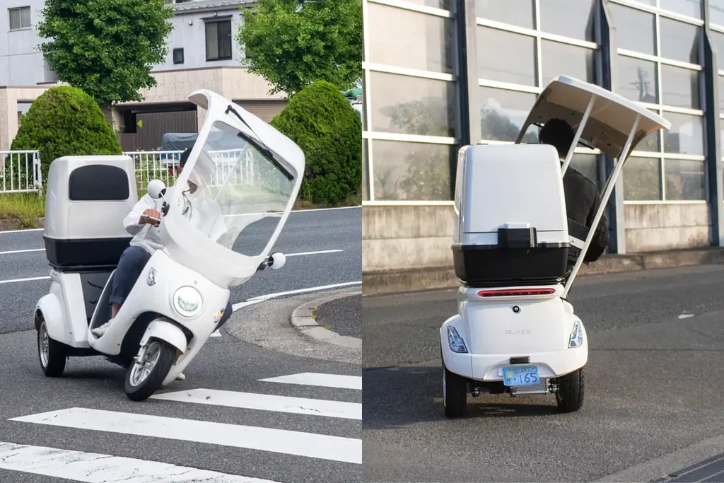 【初登場！】免許不要の四輪電動車「ブレイズ イーカーゴ」と屋根付き三輪電動バイク「EVデリバリー」がCareTEX東京’26に出展 画像 11