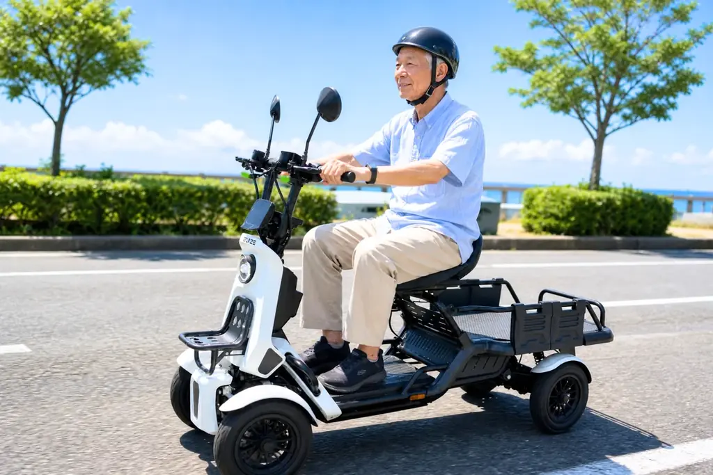 【初登場！】免許不要の四輪電動車「ブレイズ イーカーゴ」と屋根付き三輪電動バイク「EVデリバリー」がCareTEX東京’26に出展 画像 3