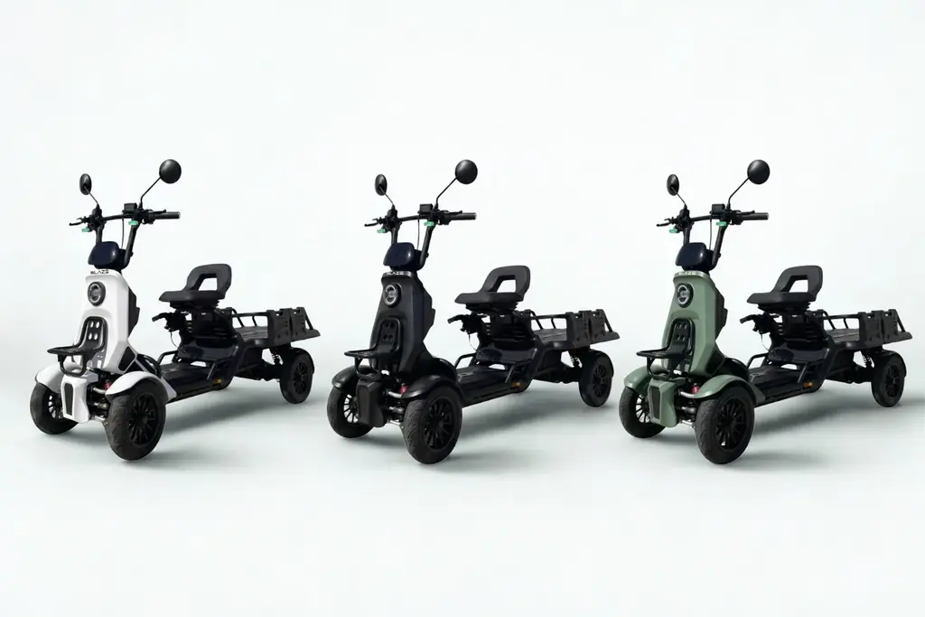 【初登場！】免許不要の四輪電動車「ブレイズ イーカーゴ」と屋根付き三輪電動バイク「EVデリバリー」がCareTEX東京’26に出展 画像 5