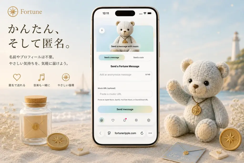 「人を探すのではなく、偶然に出会う。」匿名Webサービス「Fortune」ベータ版を公開 画像 3