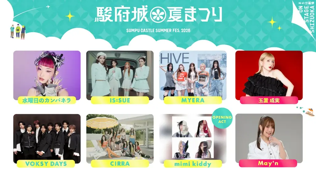 9/12・13開催 駿府城夏まつり2026 出演＆整理券ガイド